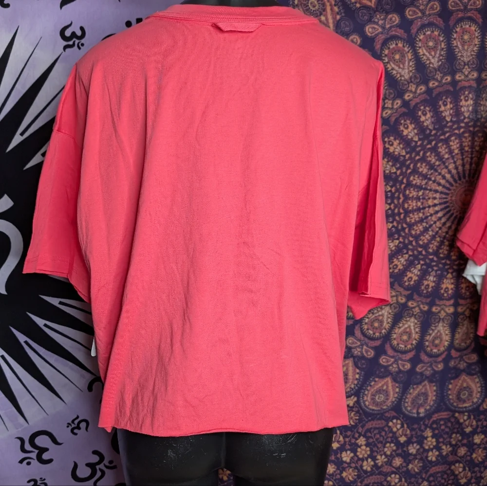 NWT FP Movement Inspire Logo Tee In Hibiscus | Size L - Picture 6 of 9